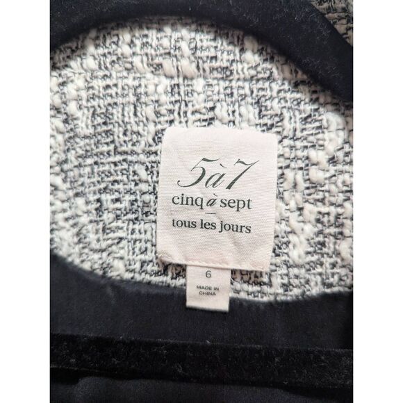 Cinq a Sept erin fringed boucle blazer 6 - Picture 3 of 4